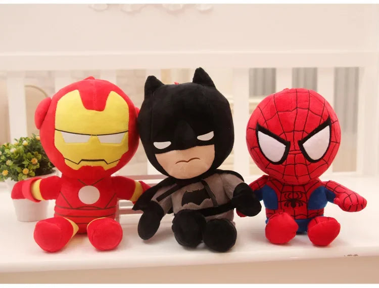 Marvel Cartoon Movie Anime Captain America Spider Man Iron Man Plushies Lovely Doll Cute Super Hero Plushies Gifts Kids