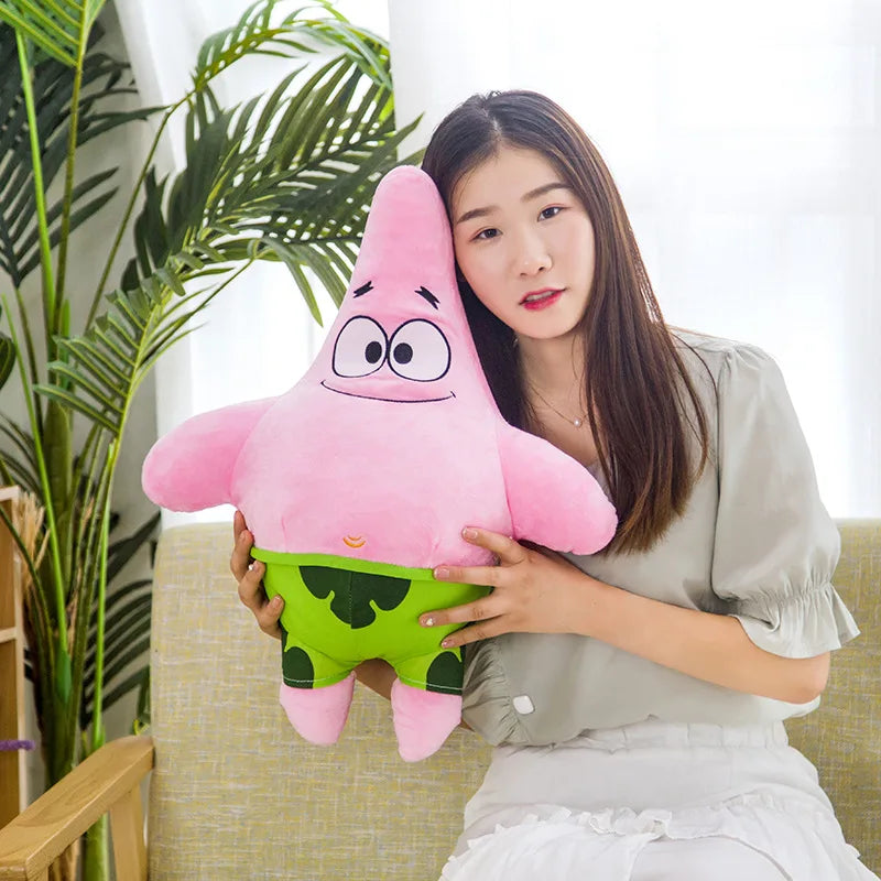 SpongeBob Patrick Star Plush Toy Lovely Stuffed Anime Cartoon Plushies Cuddly Movie Doll Pillow Birthday Gifts