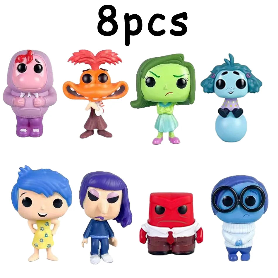 anime INSIDE OUT 2 pop figure 10cm action toys cartoon movie joy anxiety anger sadness disgust fear model statuettes pvc doll