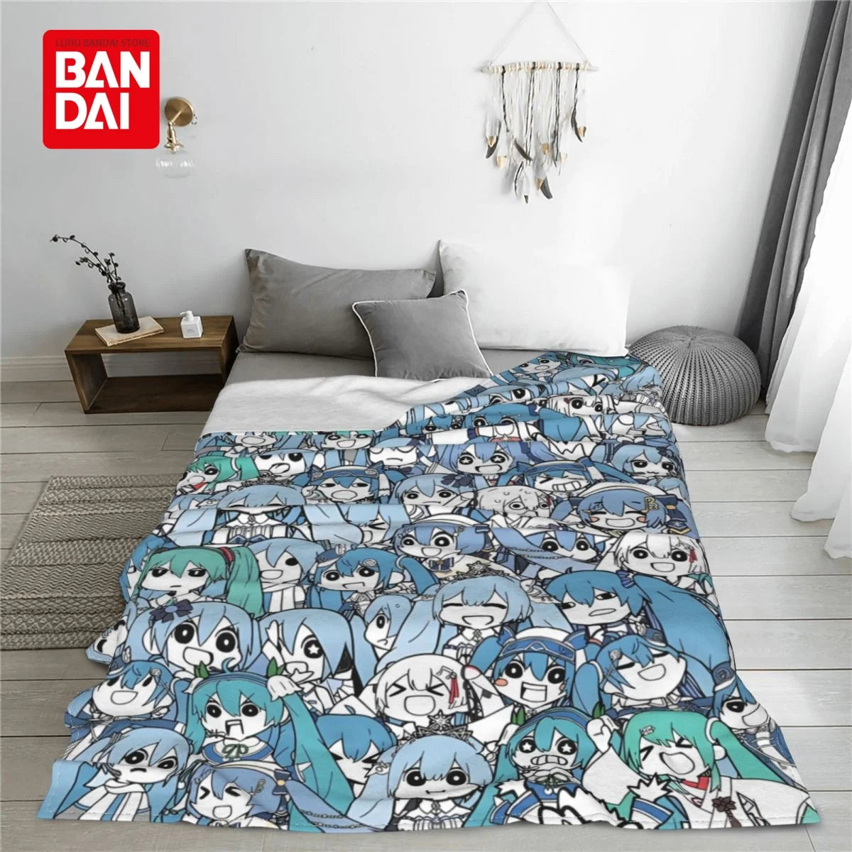 Bandai Hatsune Miku Throw Blanket on Bed Sofa Air Condition Sleeping Cover Bedding Throws Bedsheet For Kids