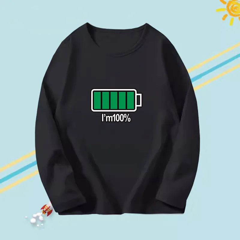 Beautiful PRINTED Long Sleeve O-neck Cotton T-shirts