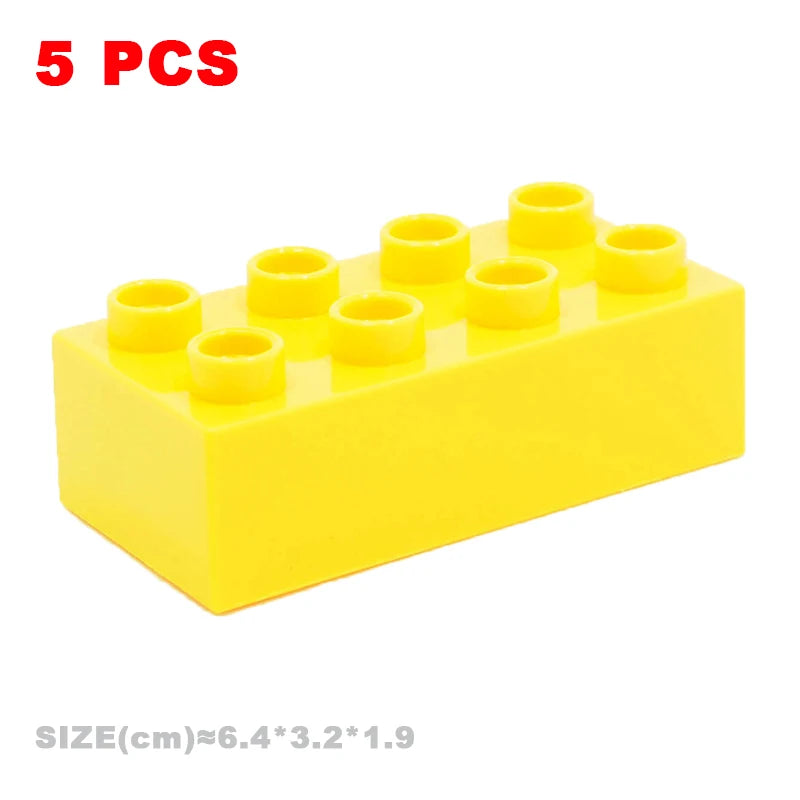 Big Building Blocks Compatible With Duploes Base Bricks Thick Thin Square Assemble Children's DIY Educational Creative Toys