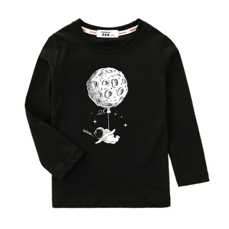 SPACE Themed Boys Long Sleeved Astronaut T-shirt