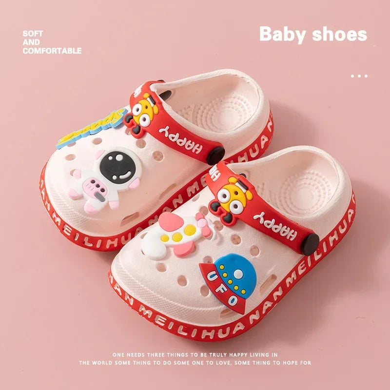 Colorful UFO animated toddler's crocs