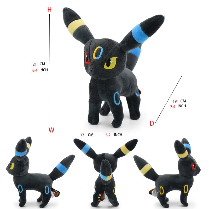 POKEMON Leafeon Vaporeon Glaceon Sylveon Espeon Umbreon Vaporeon Sylveon Plush Toys Game for Collectible Gift,Soft Plushies Stuffed