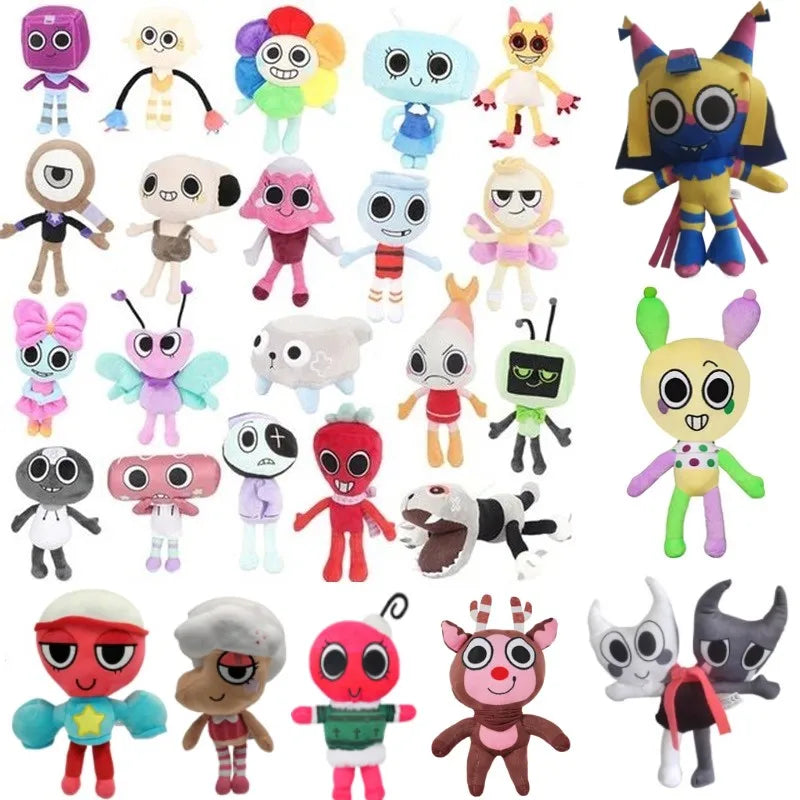 DANDY'S WORLD Plush Cute Dandy World Scrap Stuffed Horror Game Goob Pebble Plushie Soft Pillow Doll Children Gifts Doll