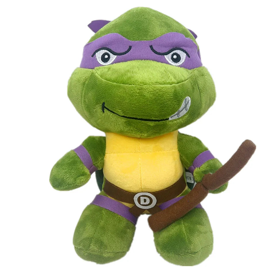 Ninja Turtles Plush Dolls25cm Anime Game TMNT Leo Raph Mike Don Stuffed Animals Decoration Ornament Toys for Kids Birthday Gift