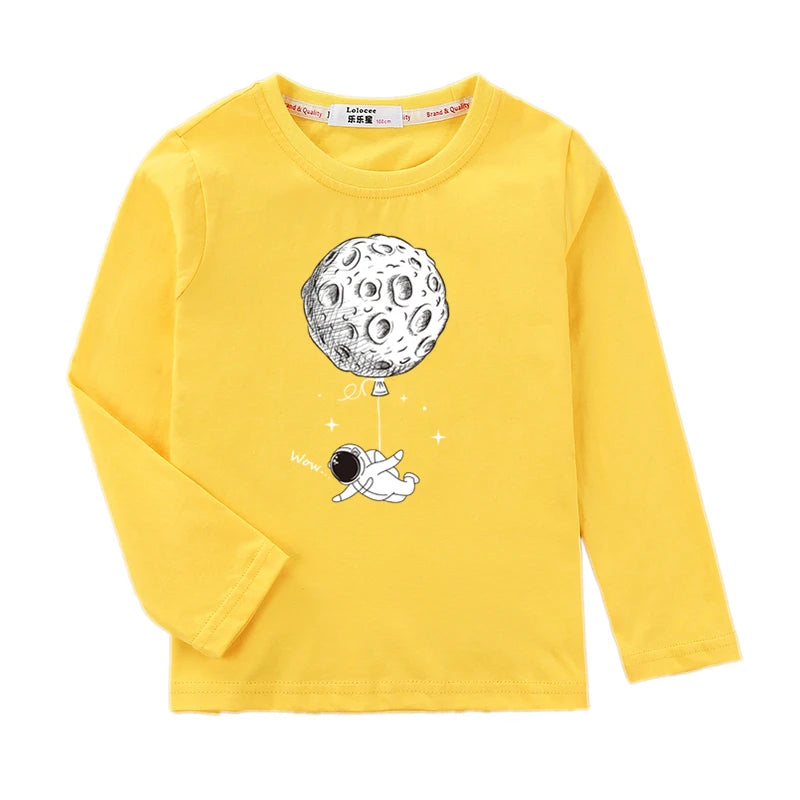 SPACE Themed Boys Long Sleeved Astronaut T-shirt