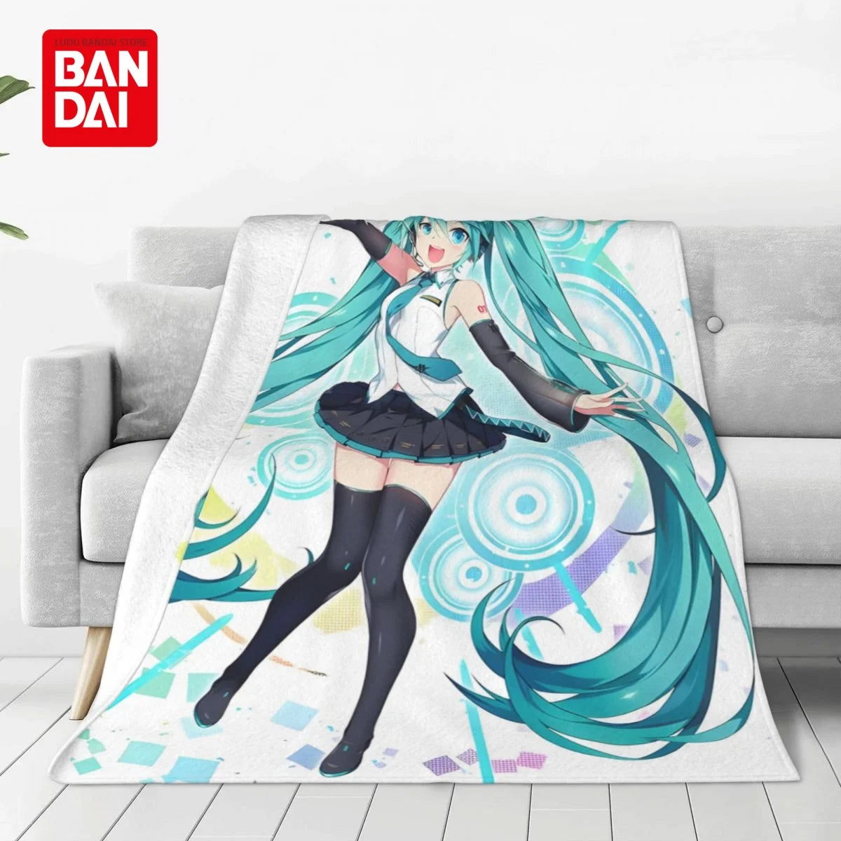 Bandai Hatsune Miku Throw Blanket on Bed Sofa Air Condition Sleeping Cover Bedding Throws Bedsheet For Kids