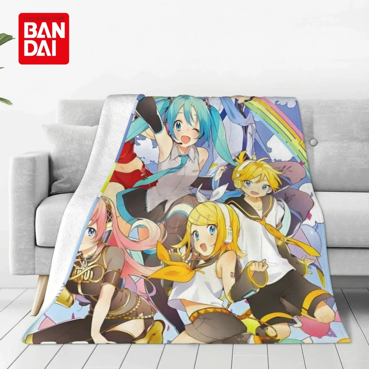 Bandai Hatsune Miku Throw Blanket on Bed Sofa Air Condition Sleeping Cover Bedding Throws Bedsheet For Kids