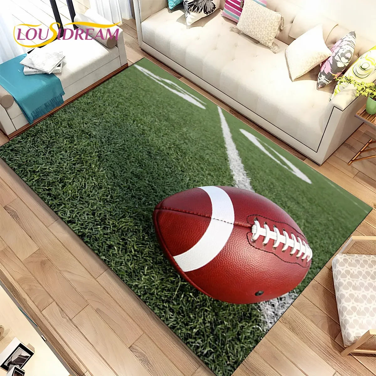 NFL American Football Field Area Rug,Carpet Rug for Living Room Bedroom Sofa Doormat Decoration,kids Play Non-slip Floor Mat