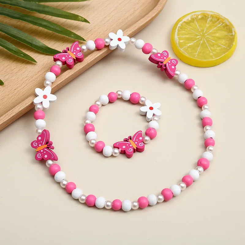 2pcs/Set Clay Beads Necklace Bracelet