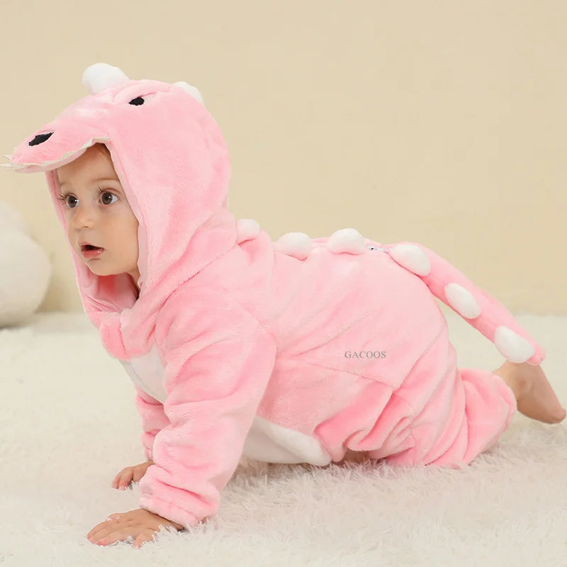 0 1 2 3 4 Years Kigurumi Pajamas for Toddler Baby Clothes Children Outfits Infant Dinosaur Unicorn Cat Monkey Cosplay Costumes