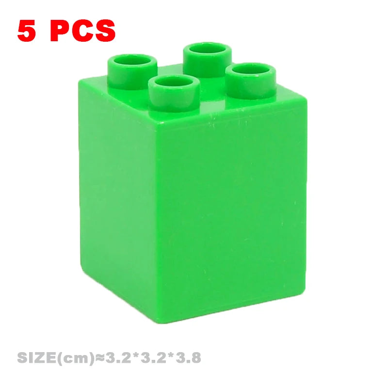 Big Building Blocks Compatible With Duploes Base Bricks Thick Thin Square Assemble Children's DIY Educational Creative Toys