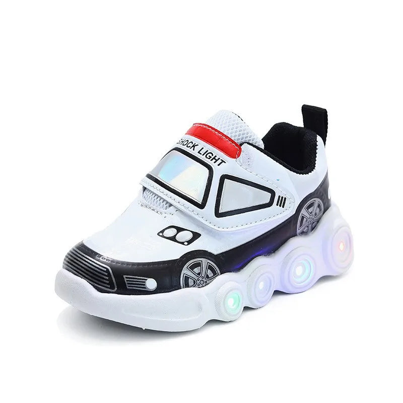 Luminous Kids Race car themed Casual Sneakers
