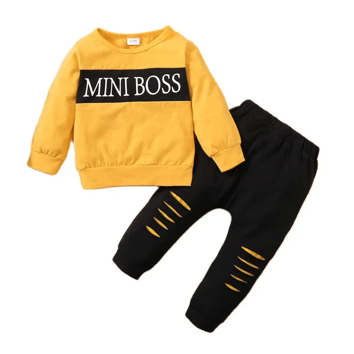 MINI BOSS Baby Long Sleeve Top + Pants Outfit