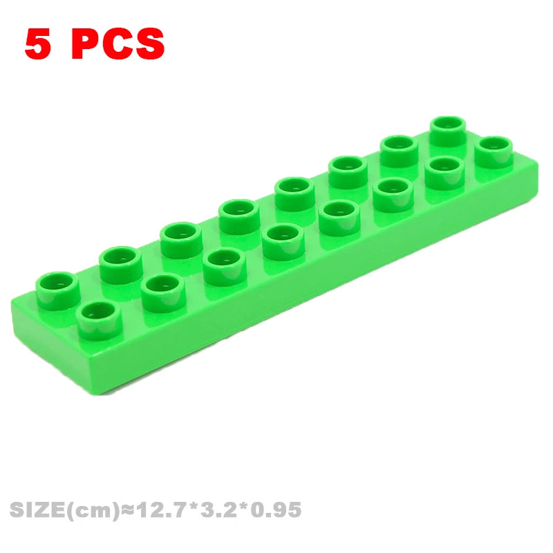 Big Building Blocks Compatible With Duploes Base Bricks Thick Thin Square Assemble Children's DIY Educational Creative Toys