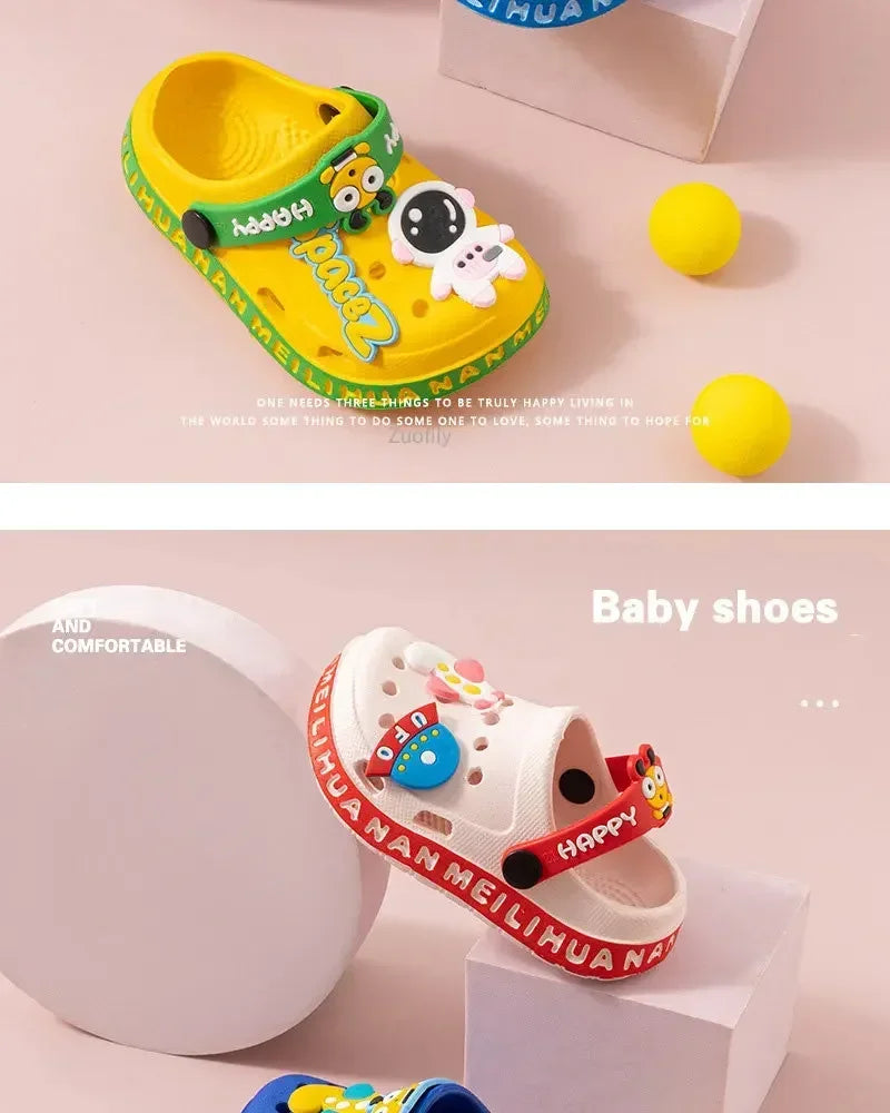 Colorful UFO animated toddler's crocs