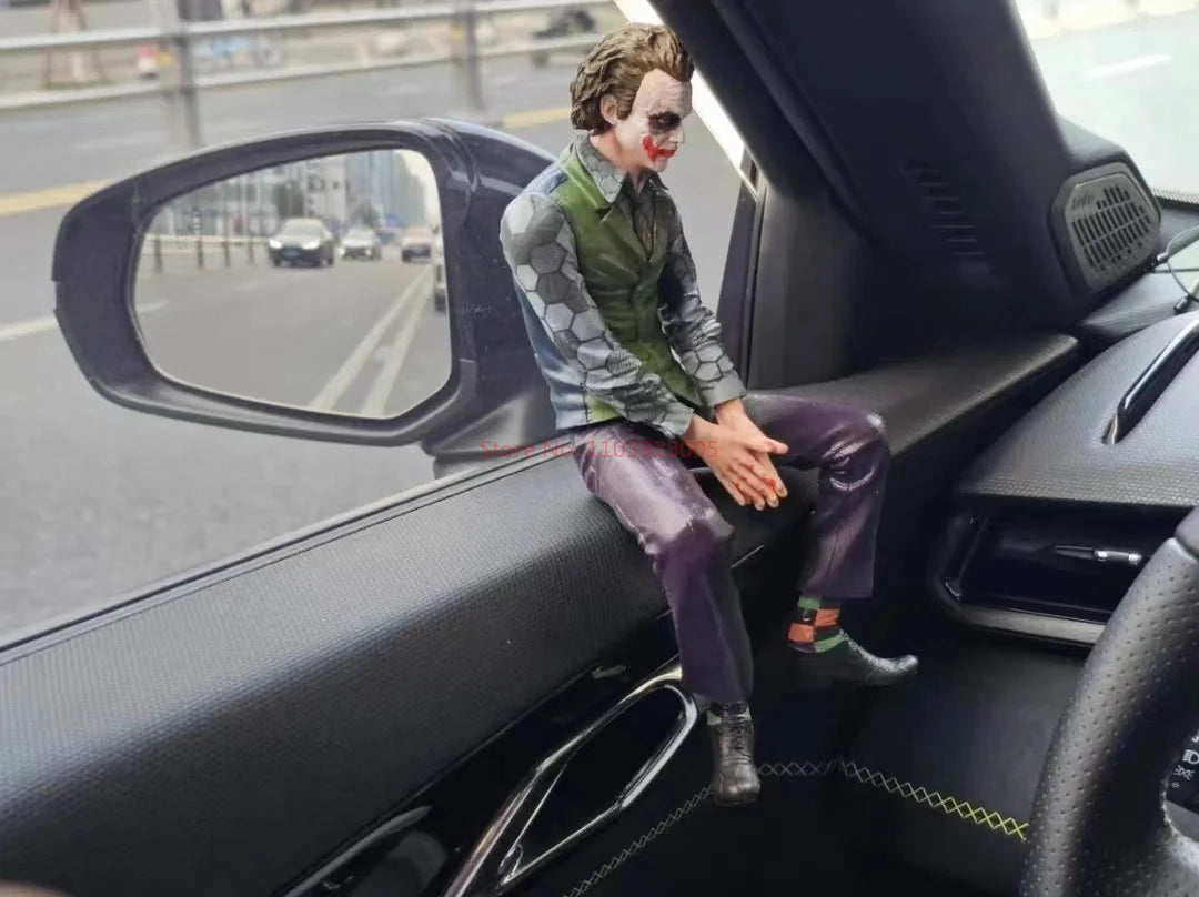 Movie Joker -Heath Ledger Car Doll Car Rear Roof Pendant Car Rear Exterior Ornaments Car Clown Ornament Kids Toys