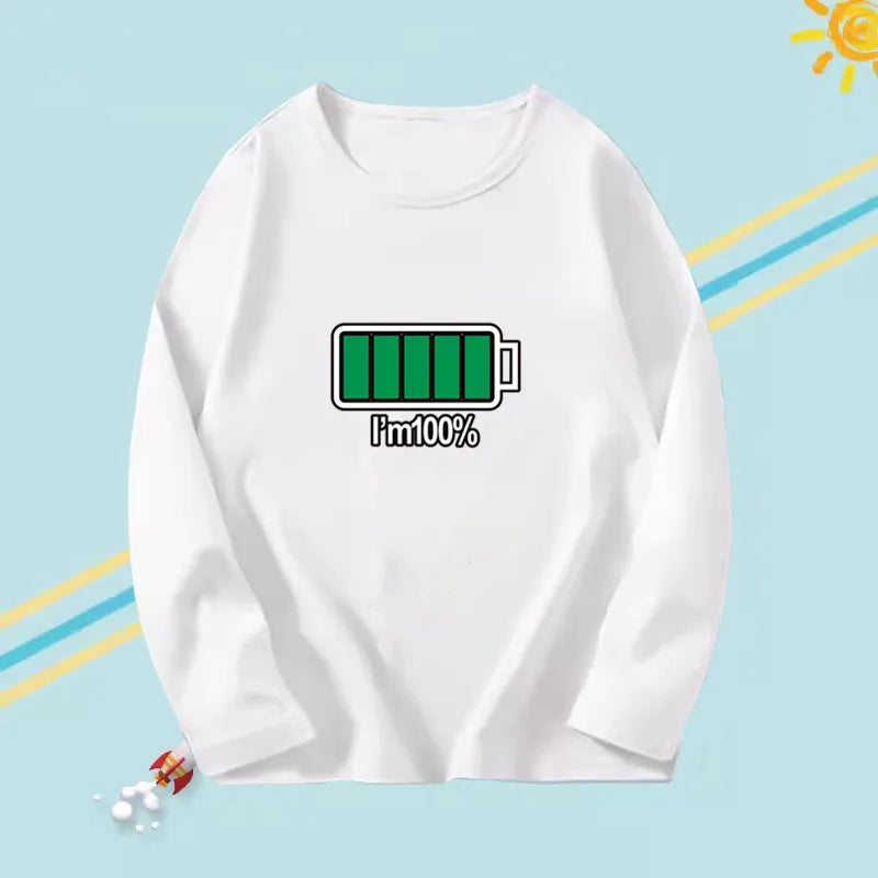Beautiful PRINTED Long Sleeve O-neck Cotton T-shirts
