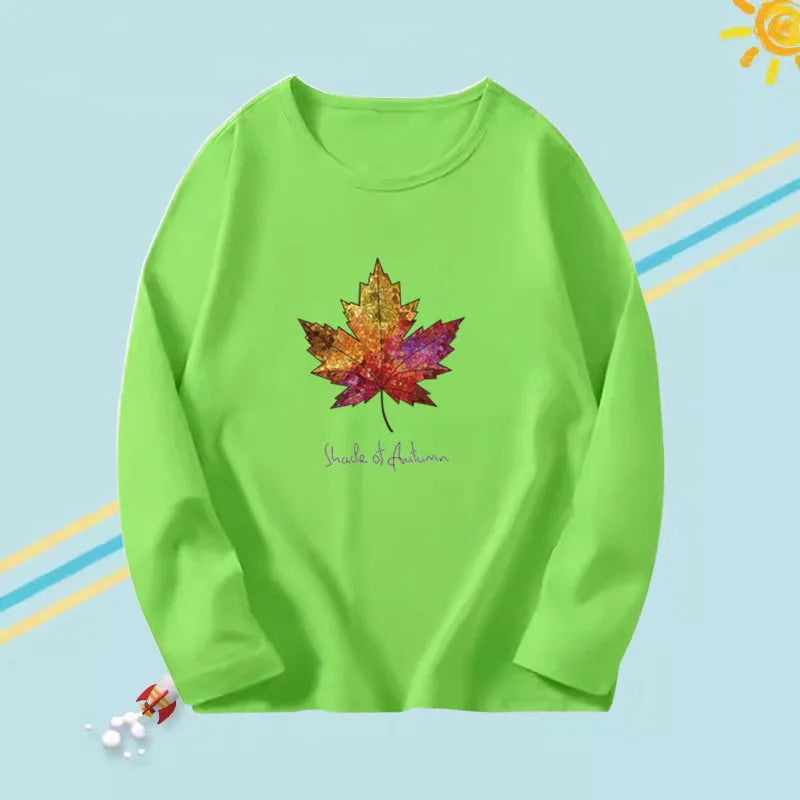 Beautiful PRINTED Long Sleeve O-neck Cotton T-shirts