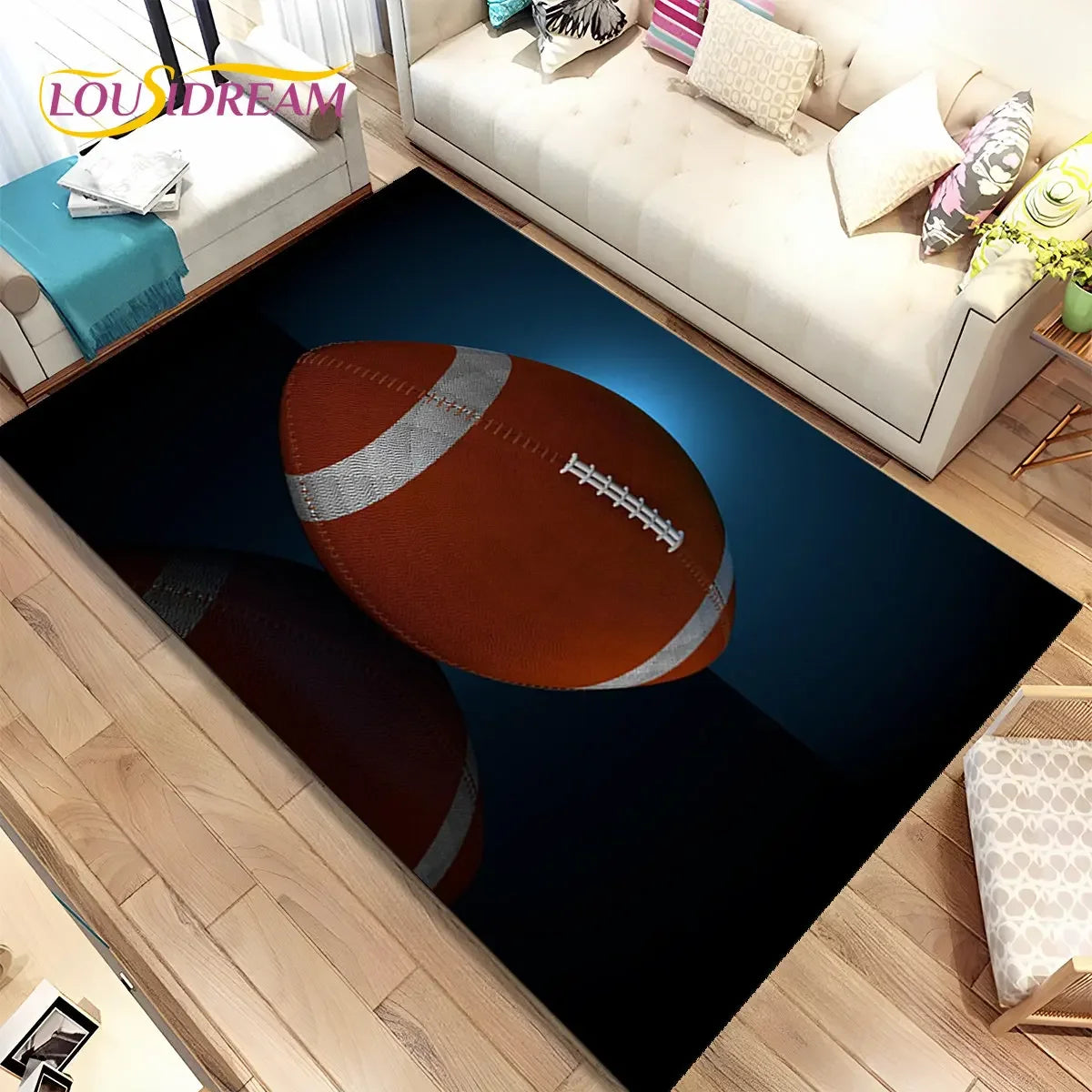 NFL American Football Field Area Rug,Carpet Rug for Living Room Bedroom Sofa Doormat Decoration,kids Play Non-slip Floor Mat