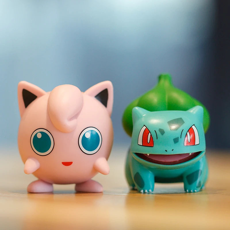 Cute Pokemon Anime Figures Pikachu Toys Model Charmander Psyduck Squirtle Jigglypuff Bulbasaur Kawaii Collect Dolls Kids Gift