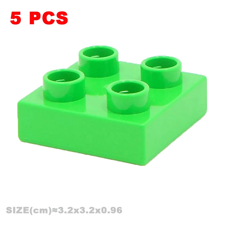 Big Building Blocks Compatible With Duploes Base Bricks Thick Thin Square Assemble Children's DIY Educational Creative Toys