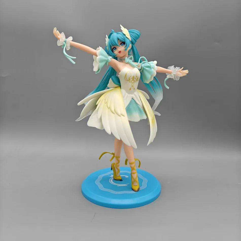 Anime Hatsune Miku X Cinnamoroll Figure panda swan series Cute Statue 18-22cm PVC Model Doll Toy boy Birthday Christmas Gift