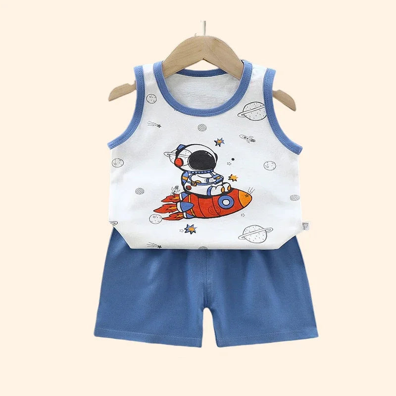 Kid's sports Cotton Tank Top Shorts