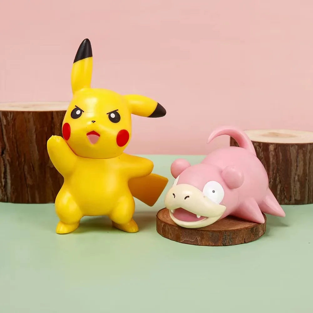 Cute Pokemon Anime Figures Pikachu Toys Model Charmander Psyduck Squirtle Jigglypuff Bulbasaur Kawaii Collect Dolls Kids Gift
