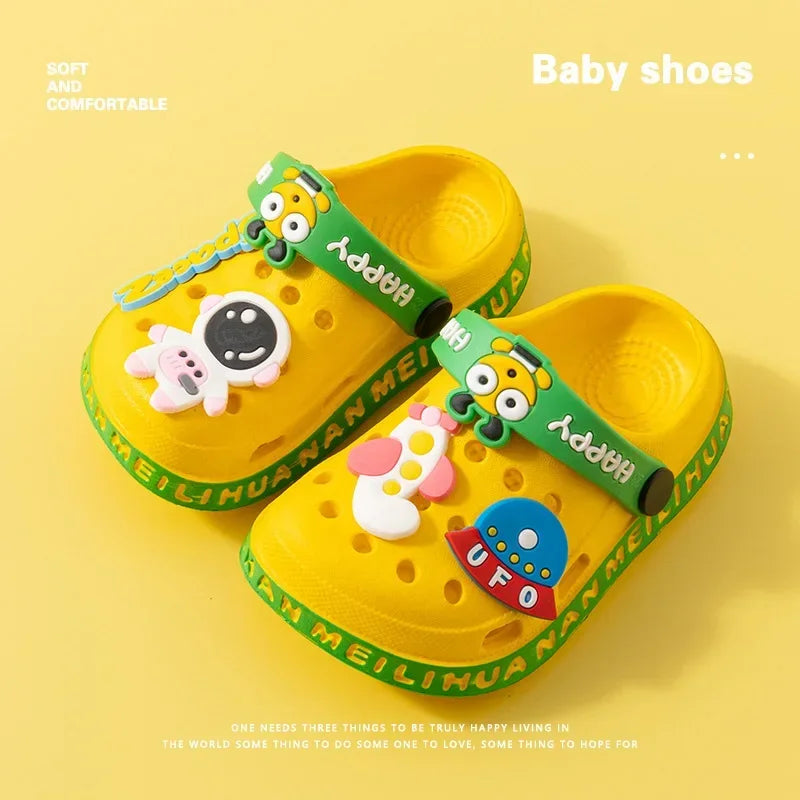 Colorful UFO animated toddler's crocs