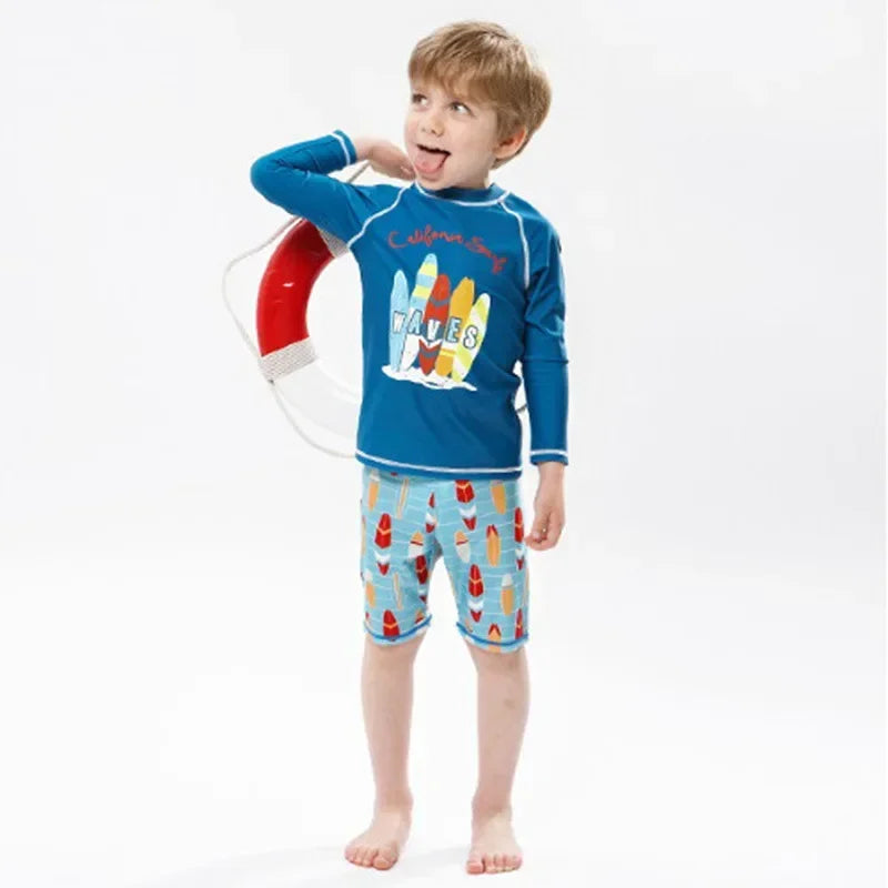 Kid's Cartoon Print Swimwear