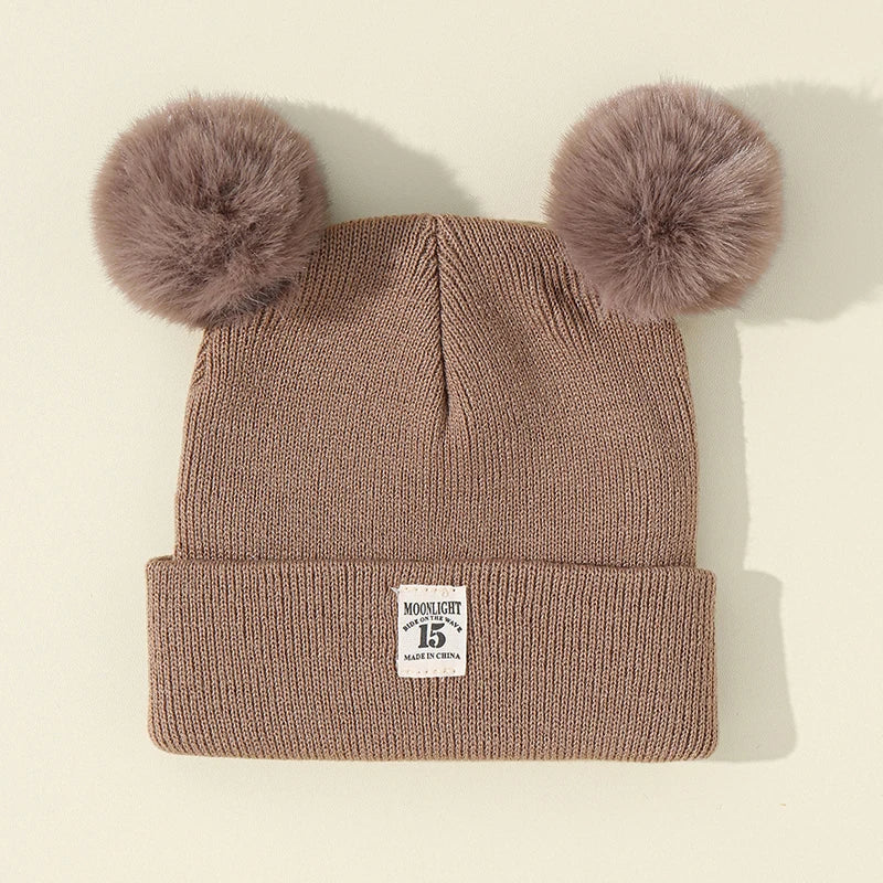 Warm Knitted Hats With EAR Pom