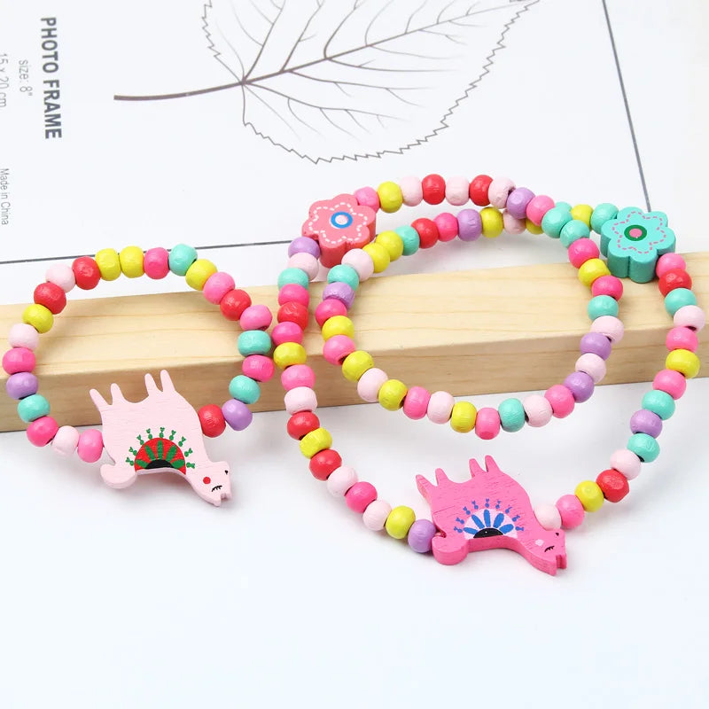 2pcs/Set Clay Beads Necklace Bracelet