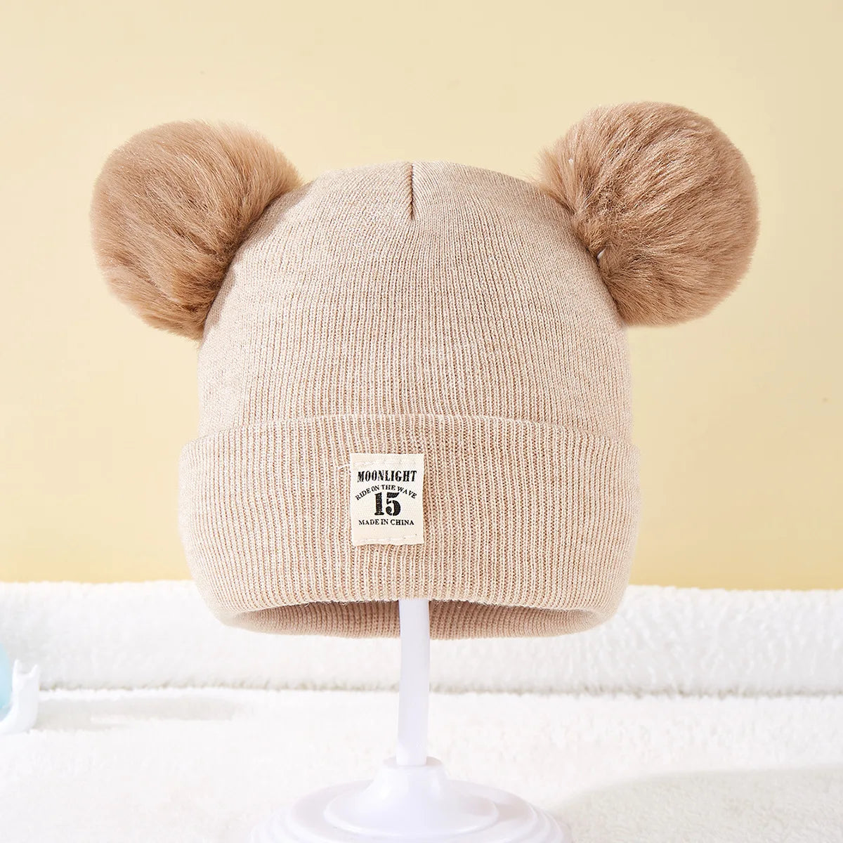Warm Knitted Hats With EAR Pom