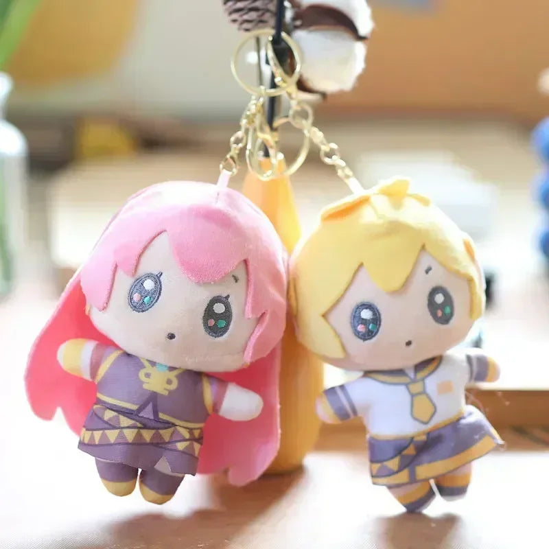 Hatsune Miku Anime Plush Toy KAITO MEIKO Luka Kagamine Rin Len Figure Stuffed Doll Kawaii Q Version Keychain Bag Pendant Gift