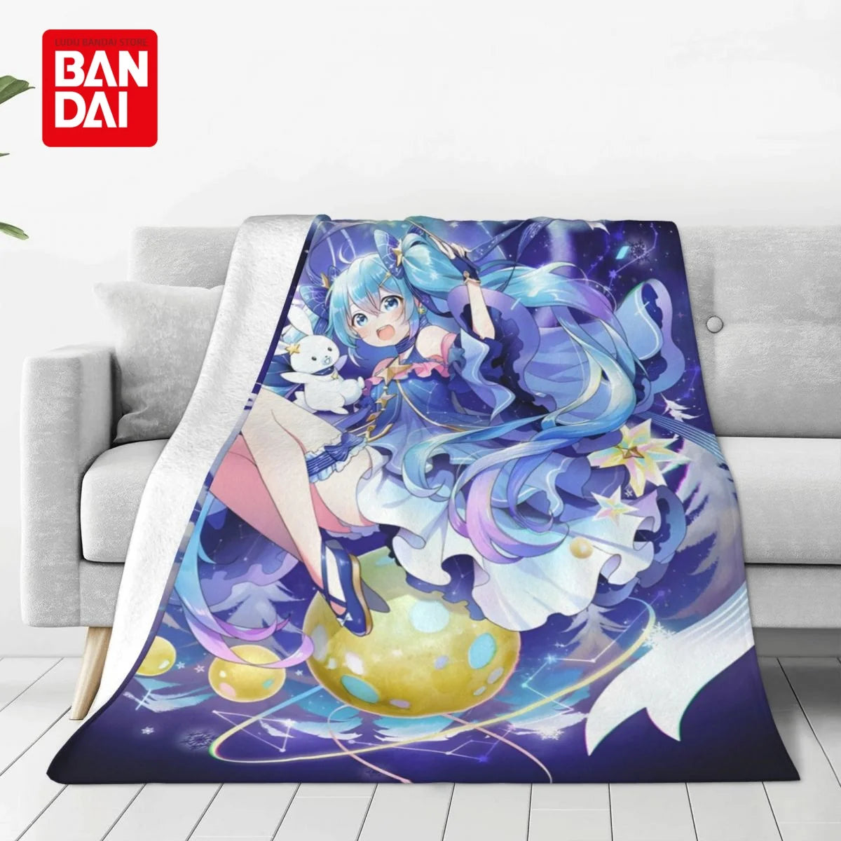 Bandai Hatsune Miku Throw Blanket on Bed Sofa Air Condition Sleeping Cover Bedding Throws Bedsheet For Kids