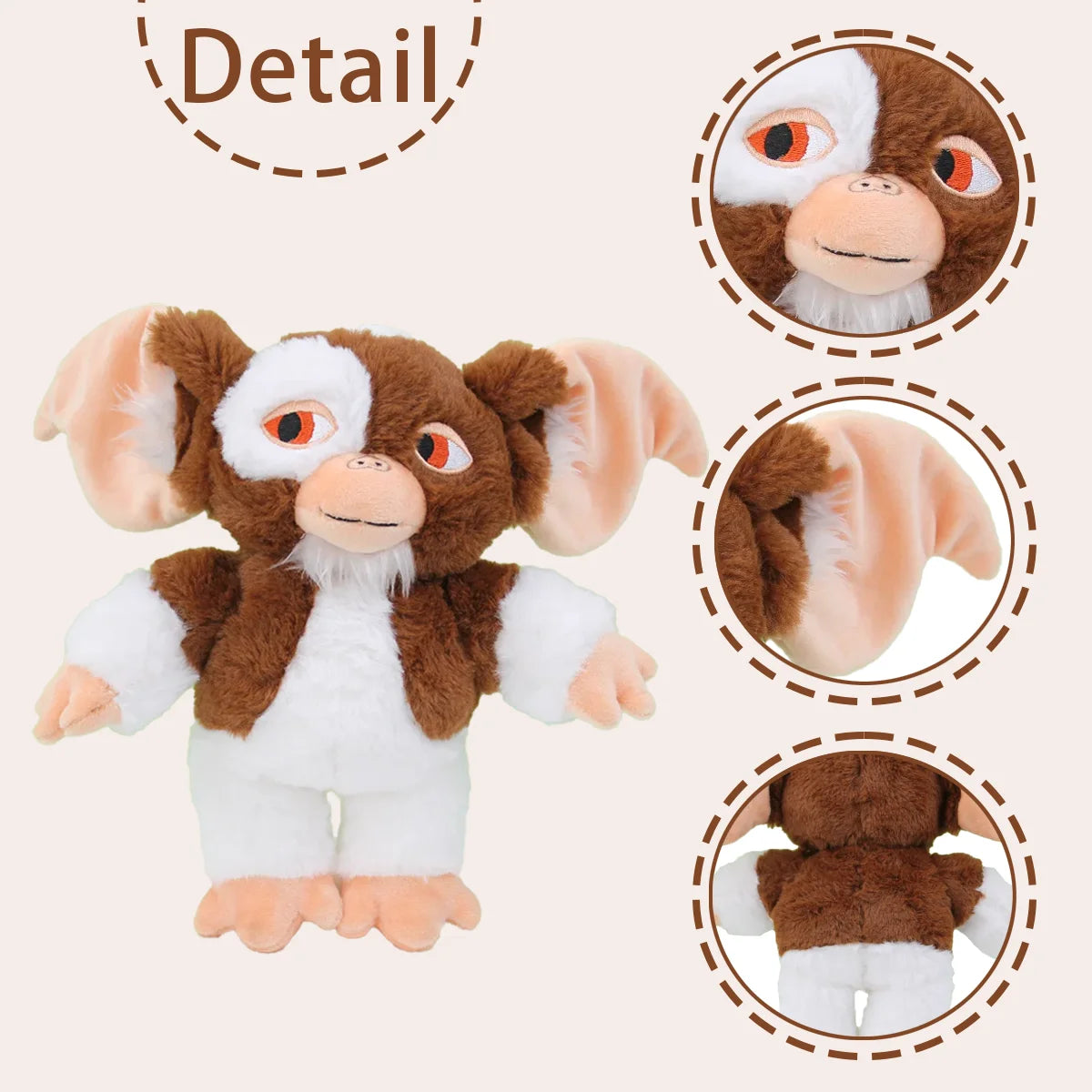 Gremlins Gizmo Plush Toys 26cm Funny Soft Fluffy Movie Figure Stuffed Plushie Doll Cute Home Decoration Kids Birthday Gifts