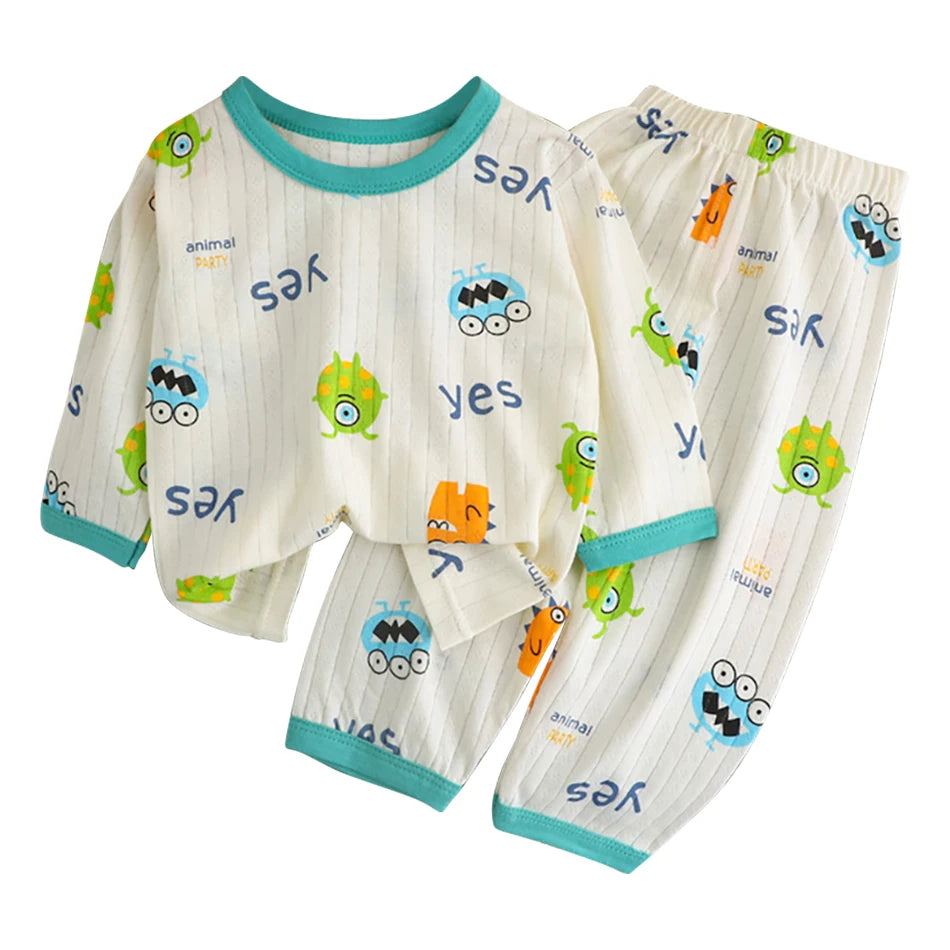 Kid's Long Sleeve Cotton Pajamas Set