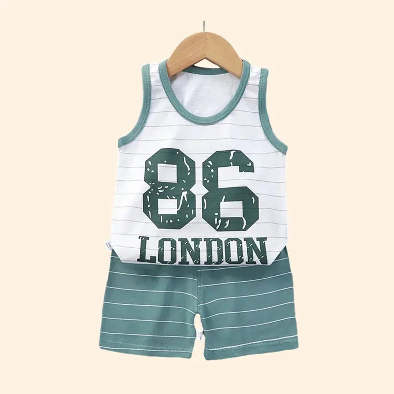 Kid's sports Cotton Tank Top Shorts