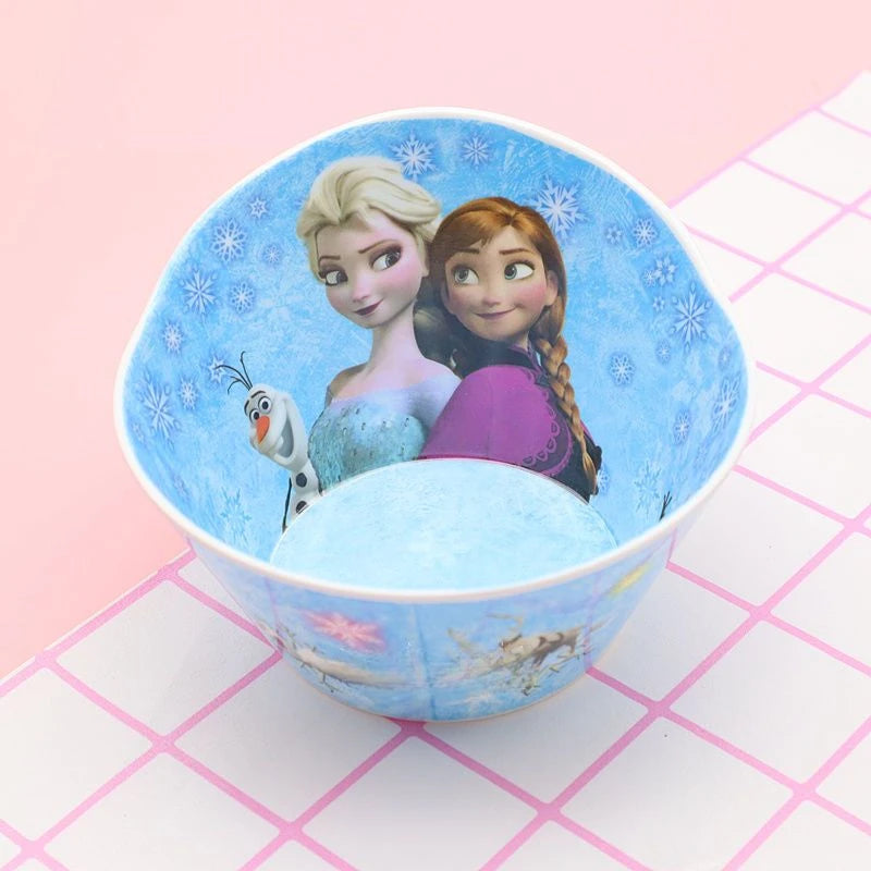 FROZEN MOVIE Elsa Anna Olaf cartoon children's bowl and spoon set personalized creative animation movie anti-fall tableware wholesale