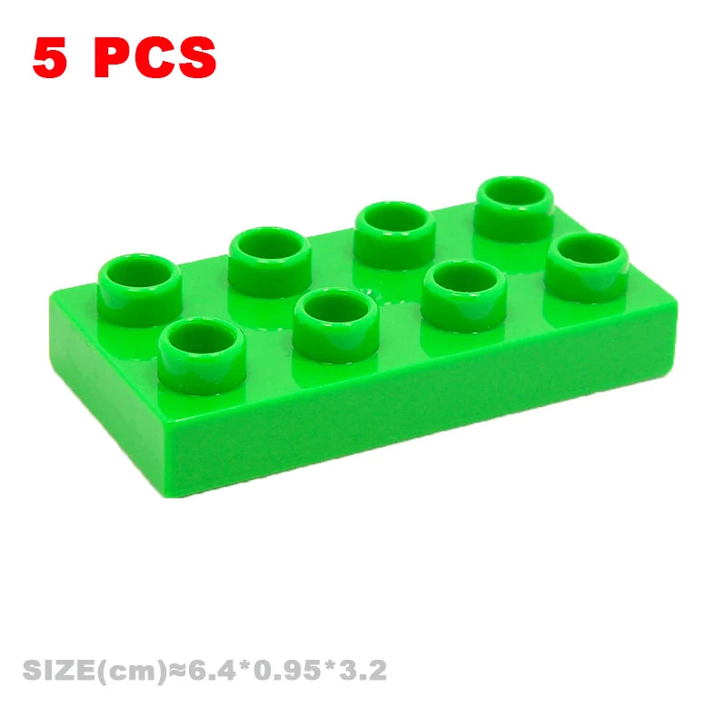 Big Building Blocks Compatible With Duploes Base Bricks Thick Thin Square Assemble Children's DIY Educational Creative Toys