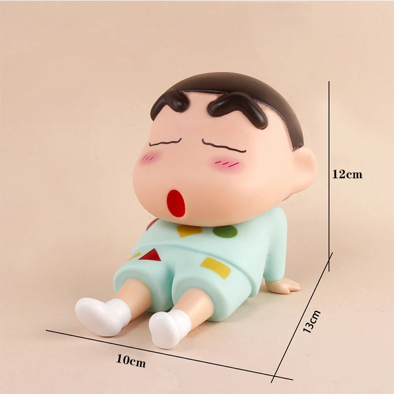 Crayon Shin-Chan Phone Holder Kawaii Anime Desktop Ornaments Cartoon Watching TV Phone Support Cute Doll Decorations toy Gifts