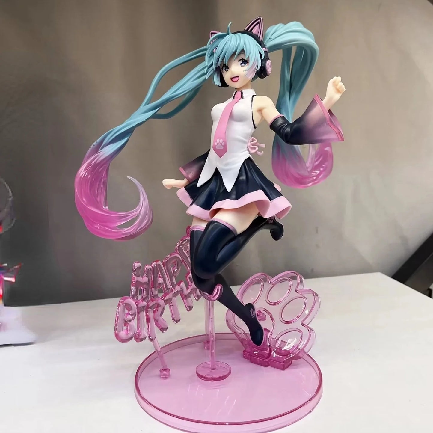 Hatsune Miku Boxed 23CM New Anime Happy birthday Cute Kawaii Statue PVC Figure Collectible Model Toy birthday gifts