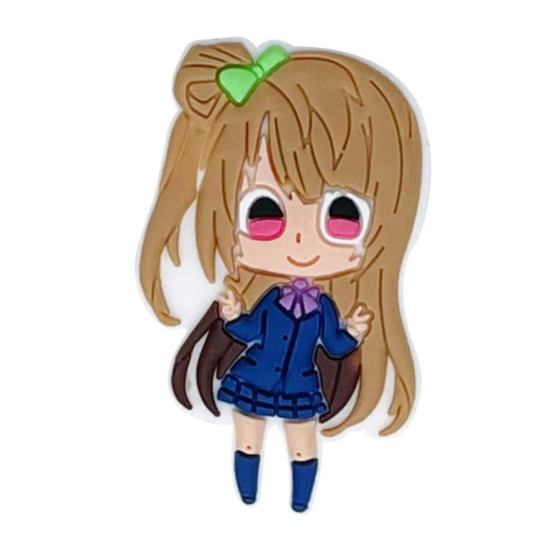 Hatsune Miku Shoe Buckle Kawaii Summer Hole Shoes Sandals Sneaker Decorations Accessories DIY Shoes Flower Decorations Gift