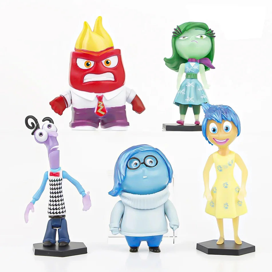 Inside Out 2 MOVIE Action Figure Toy Cartoon Movie Joy Anxiety Anger Sadness Disgust Fear Model Doll Figurines Kids Gif