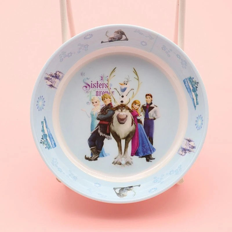 FROZEN MOVIE Elsa Anna Olaf cartoon children's bowl and spoon set personalized creative animation movie anti-fall tableware wholesale