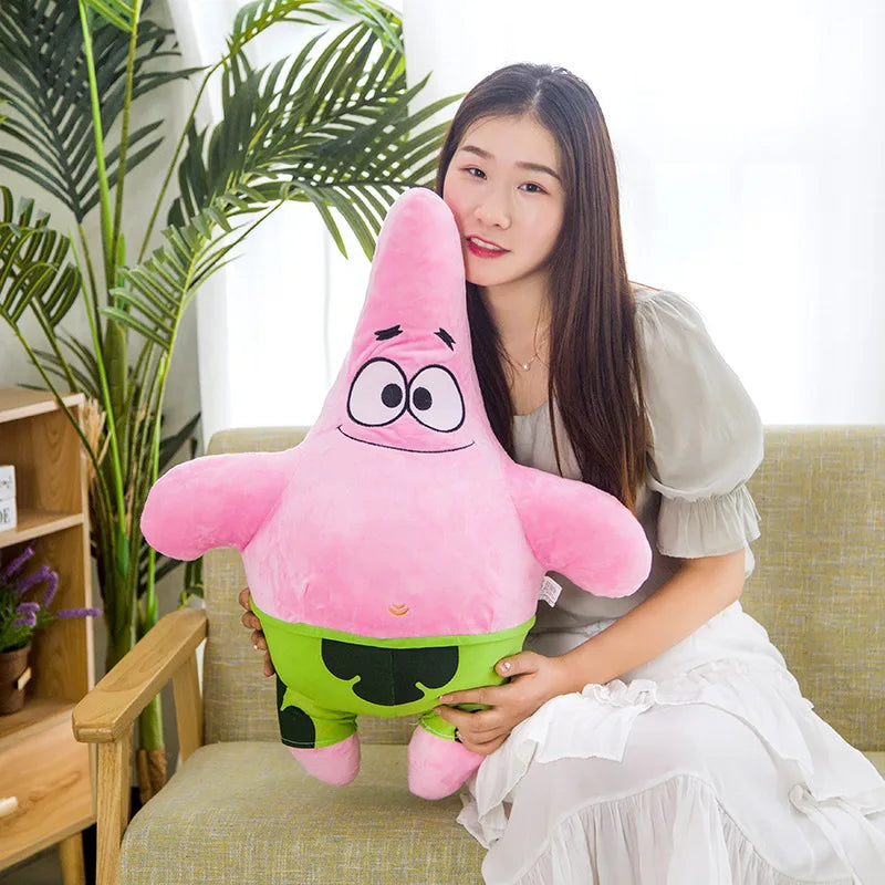 SpongeBob Patrick Star Plush Toy Lovely Stuffed Anime Cartoon Plushies Cuddly Movie Doll Pillow Birthday Gifts