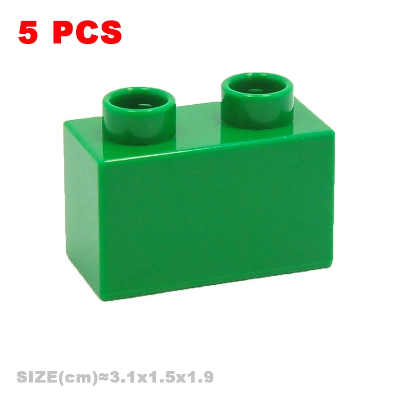 Big Building Blocks Compatible With Duploes Base Bricks Thick Thin Square Assemble Children's DIY Educational Creative Toys